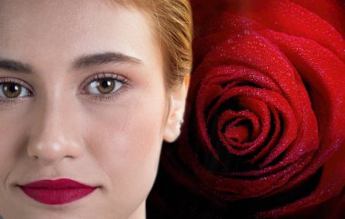 Güzel kadın yüzünü kapatmak 