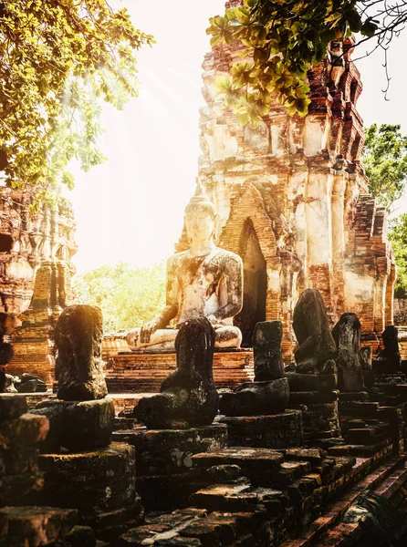 Eski tapınak Wat Mahatat, Ayutthaya Bölgesi — Stok fotoğraf
