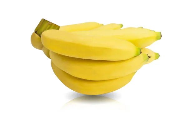 Bando de bananas isoladas em branco — Fotografia de Stock