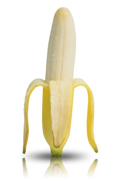 Banana isolada sobre fundo branco — Fotografia de Stock