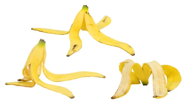 Bananenschale isoliert auf weißem Hintergrund — Stockfoto