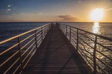 okyanus köprü gün batımı görünümü ufuk