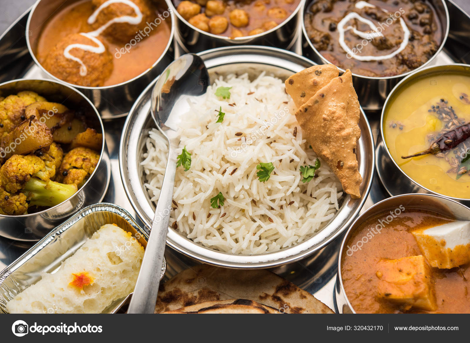 Vegetarian thali Stock Photos, Royalty Free Vegetarian thali Images |  Depositphotos