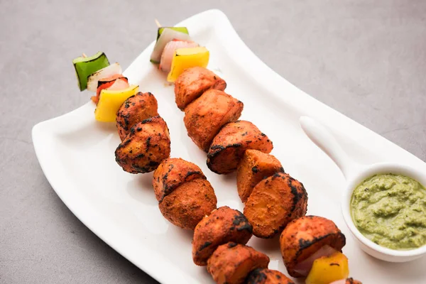 Tandoori Aloo Tikka Patatas Asadas Parrilla —  Fotos de Stock