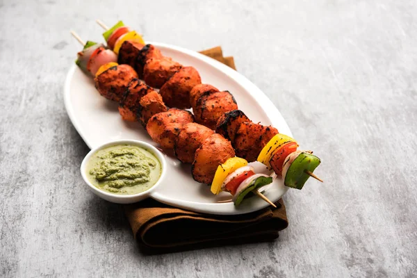 Tandoori Aloo Tikka Patatas Asadas Parrilla —  Fotos de Stock