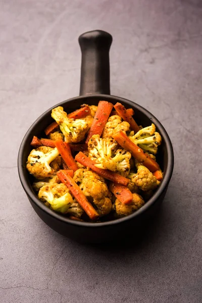 Cenouras Couves Flores Achar Feitas Com Phoolgobi Gajar Doce Dolorido — Fotografia de Stock