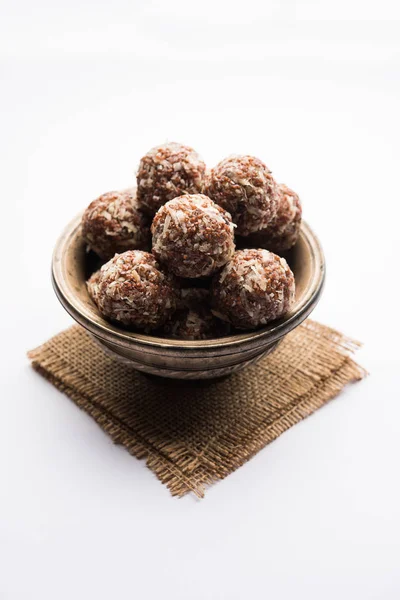 Aliv Laddu Halim Ladoo Tuinkers Zaad Zoete Ballen Een Zeer — Stockfoto