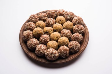 Dink, Gond, Aliv, Halim laddu, Laddoo, Ladu, Ladoo Garden Cress tohumu ve yenilebilir sakız, tatlı yemek