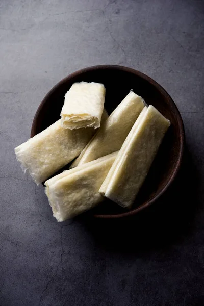 Pootharekulu Popular Recipe Originated Andhra Pradesh India Paper Thin Sweet — стокове фото
