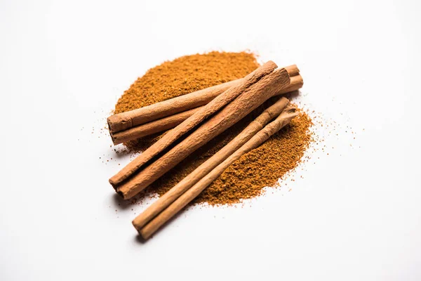 Powder Cinnamon Sticks Also Known Dalchini Dalcheenee Masala India Selective — Stock Photo, Image