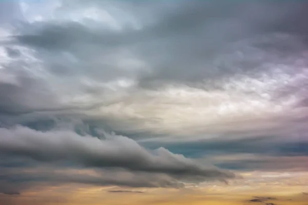 Burza Chmury Niebie Zachodzie Słońca — Zdjęcie stockowe