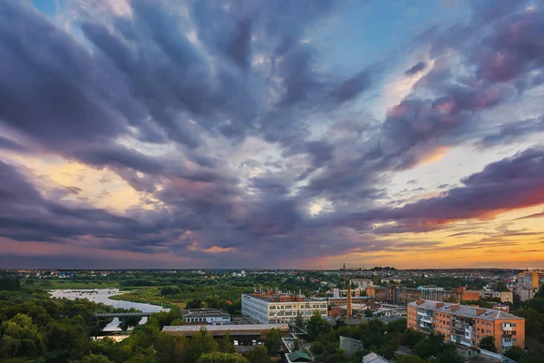 Clouds Sunset Evening City — Stock Photo, Image