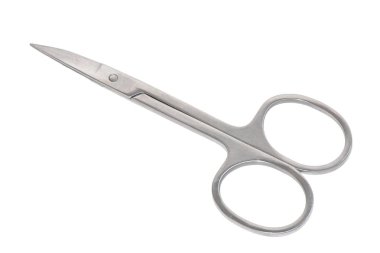 beyaz zemin üzerinde tırnak makası.