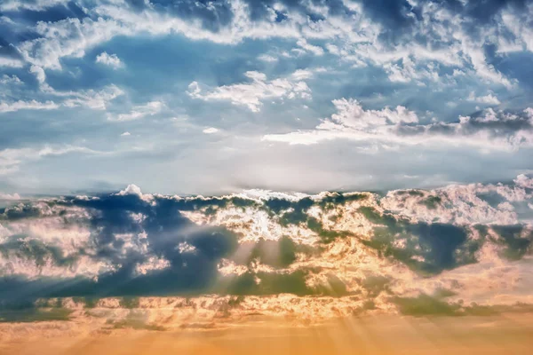 Frammento Cielo Con Nuvole Tramonto — Foto Stock