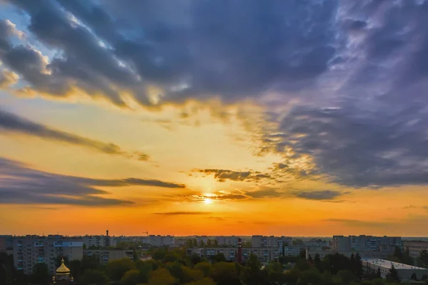 Sunrise Sky Clouds Morning City — Stock Photo, Image