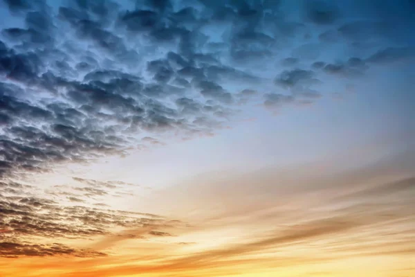 Fragment Blue Sky Clouds Sunset — Stock Photo, Image