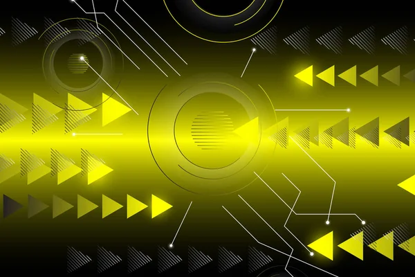 Koyu Sarı Soyut Çember Geometrik Arkaplan, teknolojik arkaplan için uygun