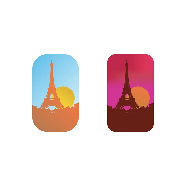 Paris 'teki Eyfel Kulesi. Fransa' daki. Eyfel Kulesi 'nin silüeti.