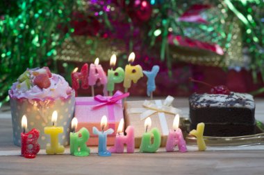 Görüntü toplama mutlu doğum günü mumları.