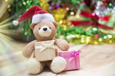 Yeni yıl hediye kutuları, degrade arka plan