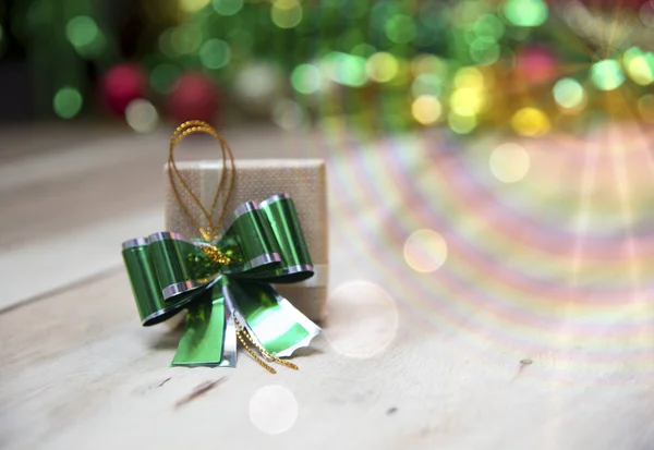 Scatole regalo di Capodanno, sfondo sfumato — Foto Stock