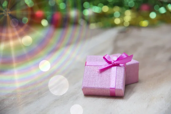 Neujahr Geschenk-Boxen, Gefälle Hintergrund — Stockfoto