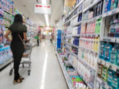Bulanık süpermarket veya arka plan ambar için ambar