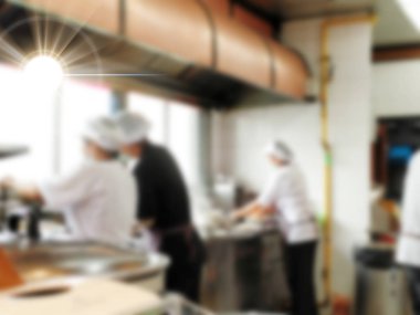 Asya Bleu şefler mutfakta yemek 