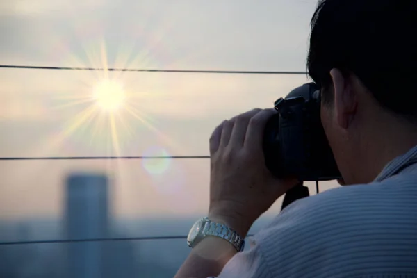 Marina Bay Sands & Sands Sky Park (engelsk). – stockfoto