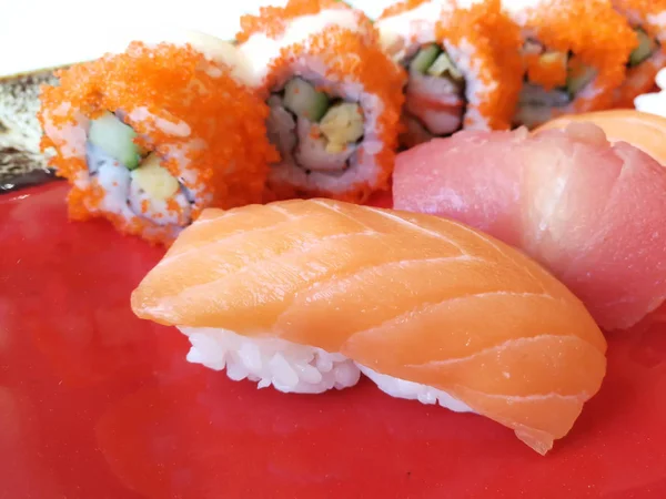 Set de Sushi, Textura de fondo — Foto de Stock