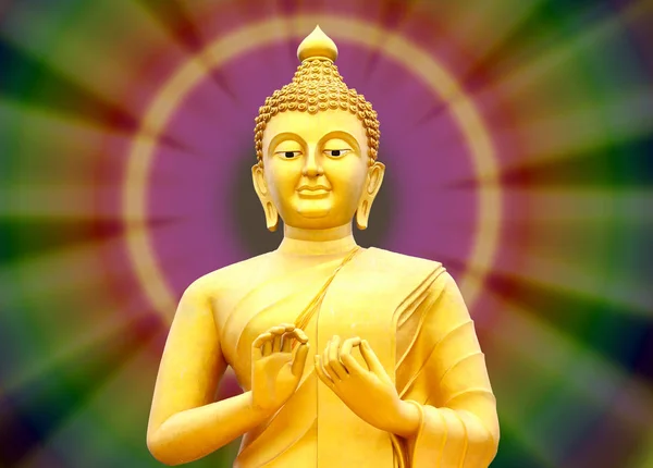 Statua del Buddha d'oro in Thai — Foto Stock