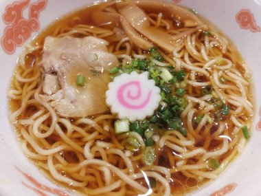Yemek, lezzetli Ramen Japon şehriye çorbası yemek
