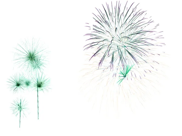 Fogos De Artifício Simples Em Branco Ilustração Stock - Ilustração de  festivo, forma: 207216691