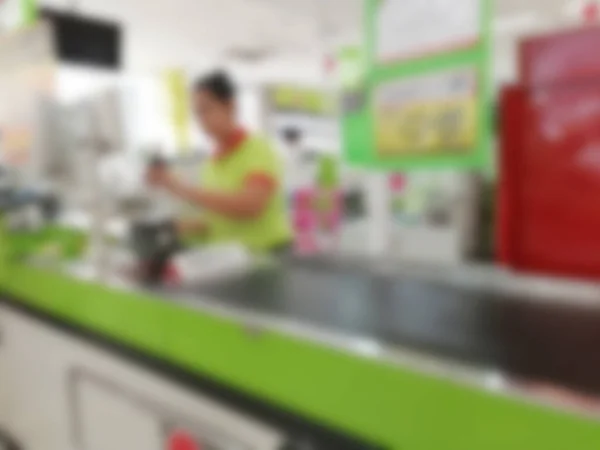 Cajero del supermercado Blur —  Fotos de Stock