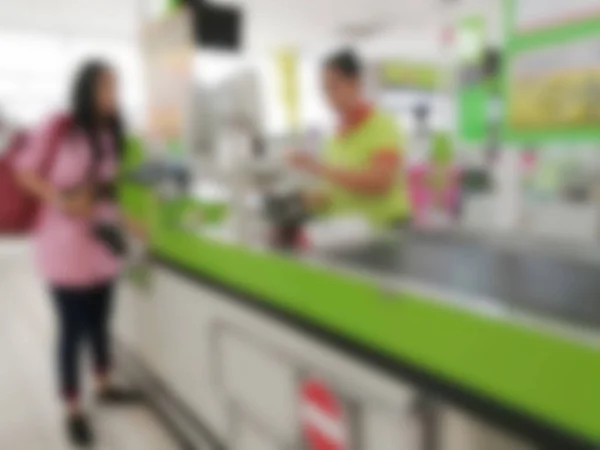 Cajero del supermercado Blur —  Fotos de Stock