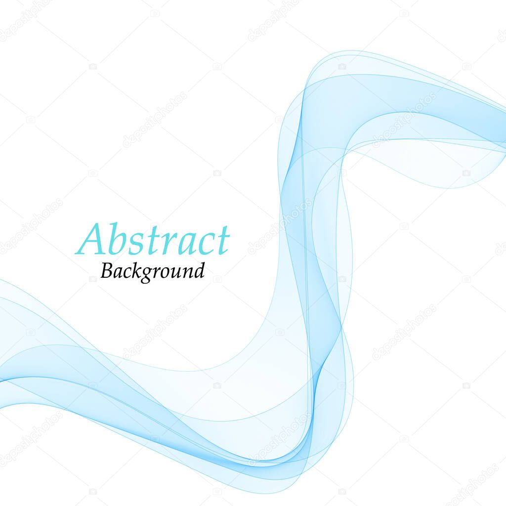 Abstract vector graphics. Blue wave. template for advertising