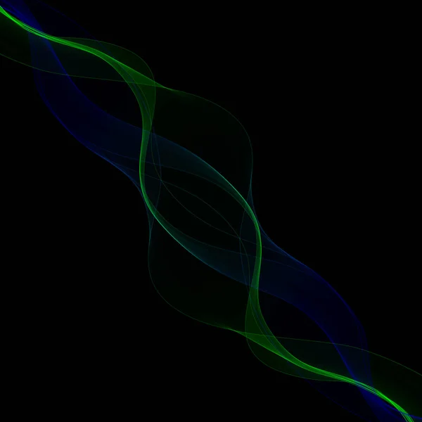Gekleurde Neon Golven Abstracte Krommen — Stockvector