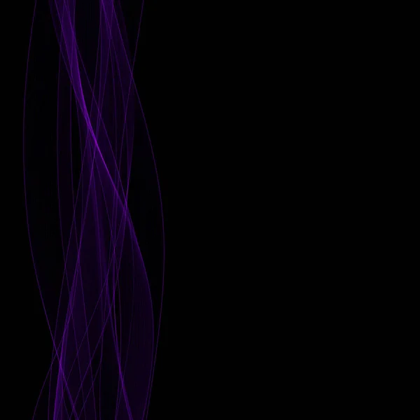 Vague Néon Violet Lignes Abstraites Vectorielles Modèle Pour Publicité — Image vectorielle