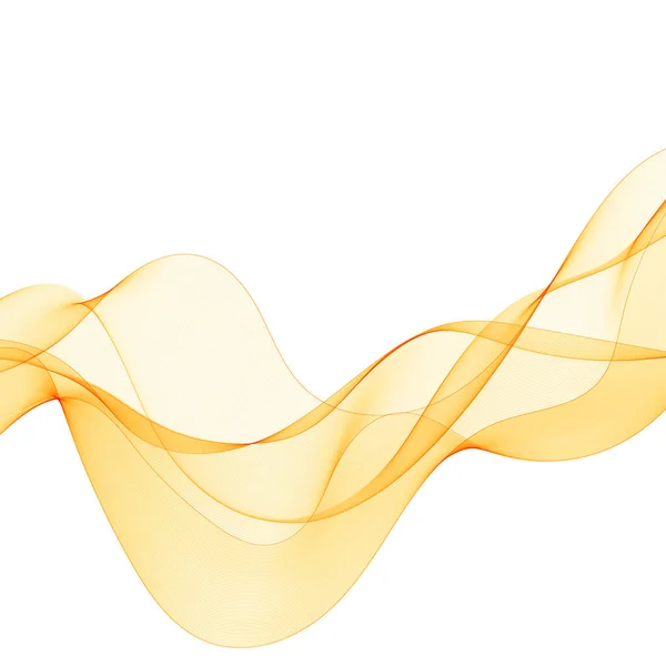 Gelbe Kurvenlinien Abstrakte Vektorwelle — Stockvektor