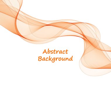 turuncu soyut vektör arkaplanı. eğri dalga