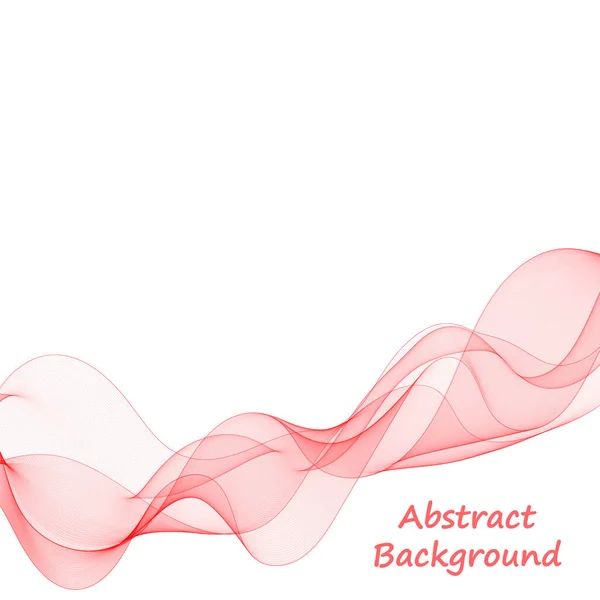 Abstract Red Wave Layout Presentation — Stock Vector