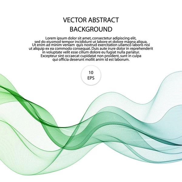 Onde Vert Bleu Abstraite Courbes Vectorielles Rvb — Image vectorielle