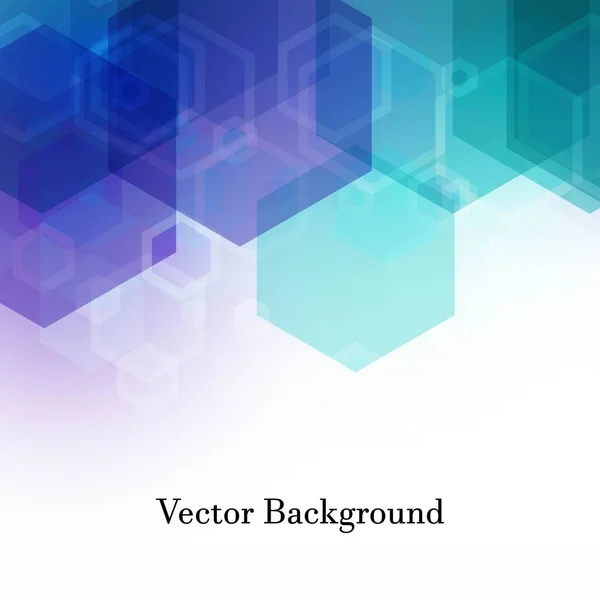 Abstrakte Vektor Blaue Sechsecke Hintergrund Für Die Präsentation Vorlage Für — Stockvektor