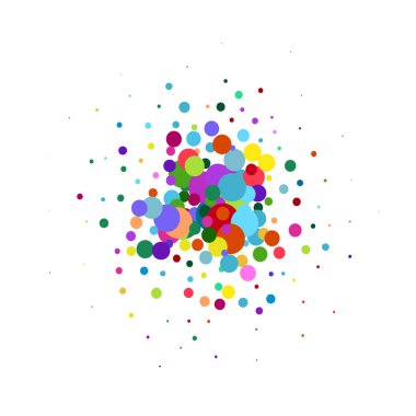 Renkli çemberli vektör arkaplanı