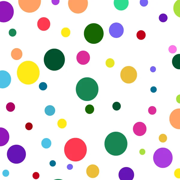 Fond Festif Avec Confettis Multicolores Cercles Jaunes Roses Bleus Mais — Image vectorielle