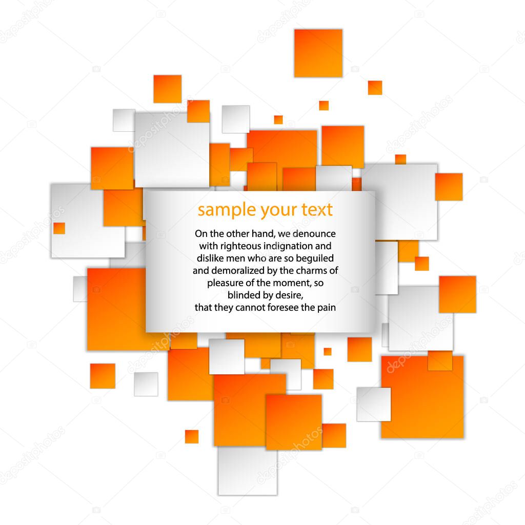 Modern orange and grey geometric background with abstract style.
