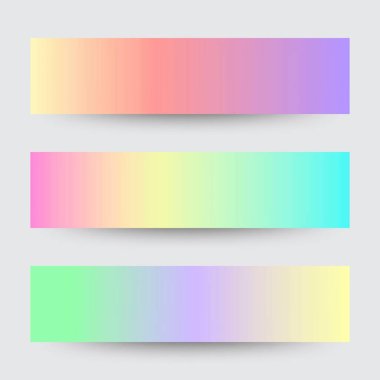 Ağ, sunum ve baskılar için soyut pembe, deniz mavisi, mor ve yeşil bulanık renk grafikleri. Vektör illüstrasyonu.