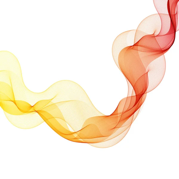 滑らかな波の流れ 色波だ 抽象的なデザイン — ストックベクタ