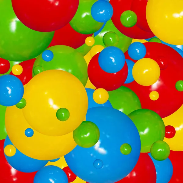 Gekleurde Ballen Achtergrond Vector Eps Blauwe Rode Groene Gele Ballen — Stockvector