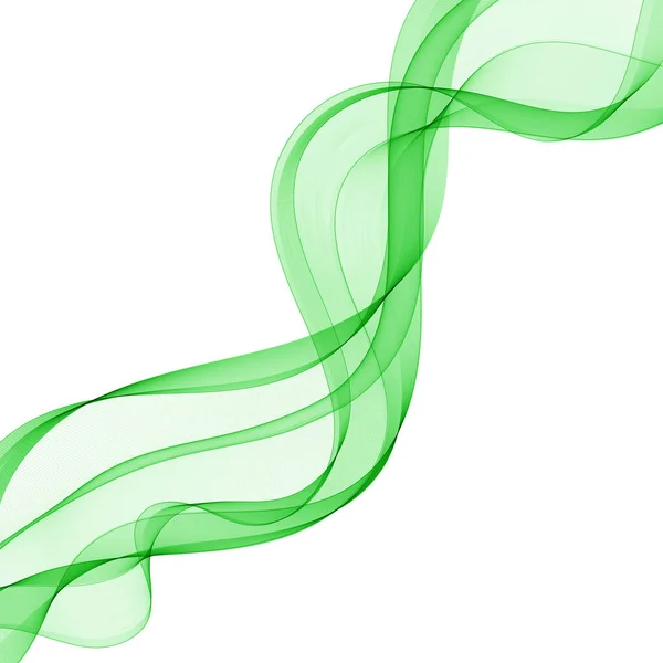 Groene Golvende Gladde Lijnen Vector Abstracte Achtergrond Wave Als Design — Stockvector